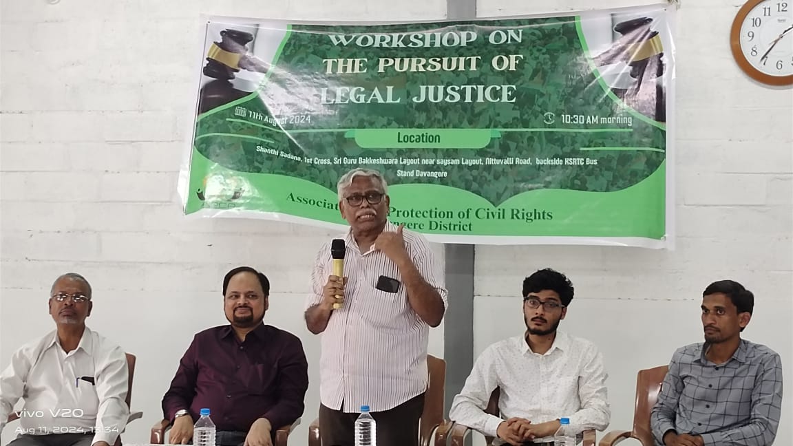 Davangere APCR hosts crucial workshop on new criminal laws and citizens' rights