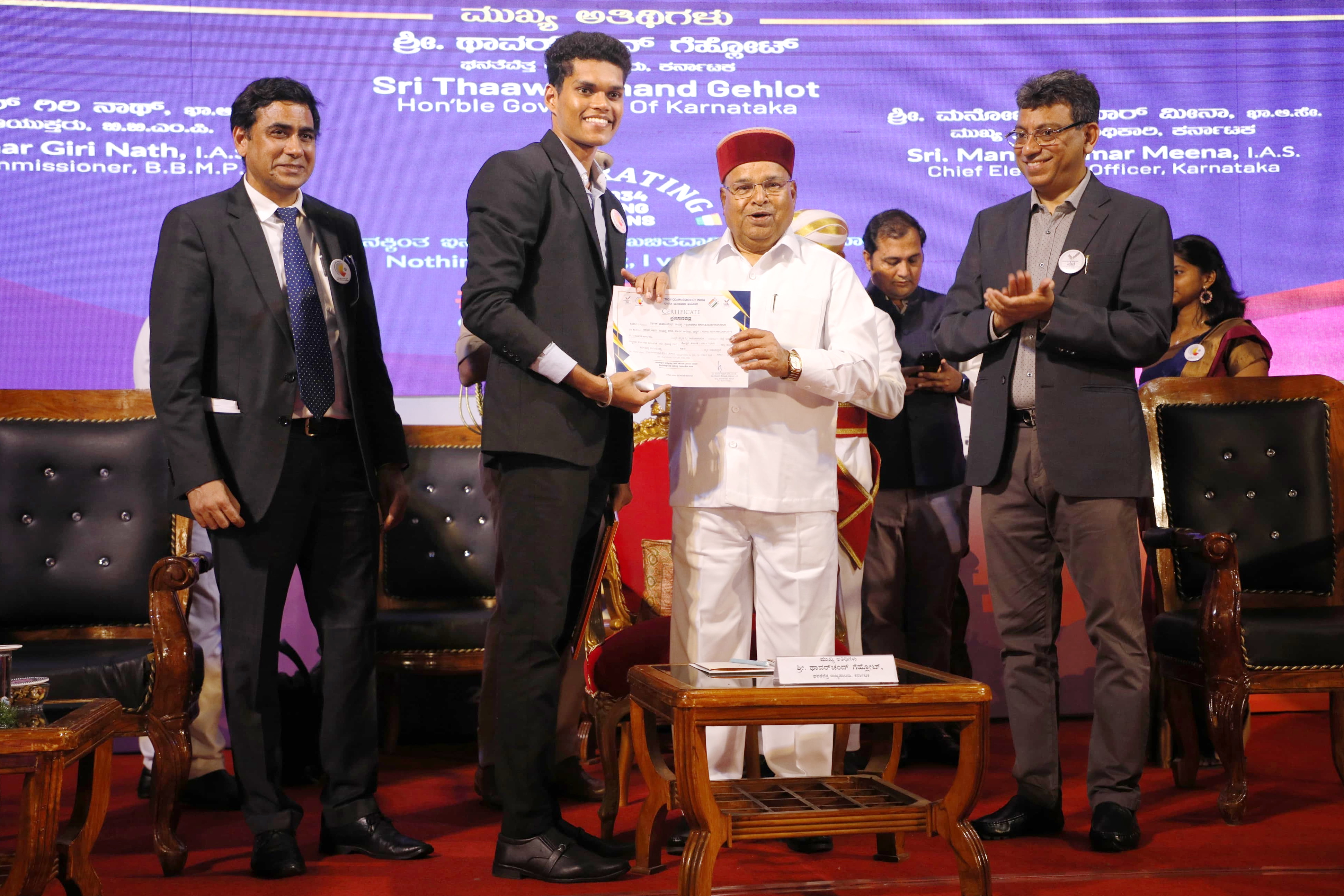 Bhatkal Student Darshan Naik Wins Top Prize in State-Level Poster-Making Competition