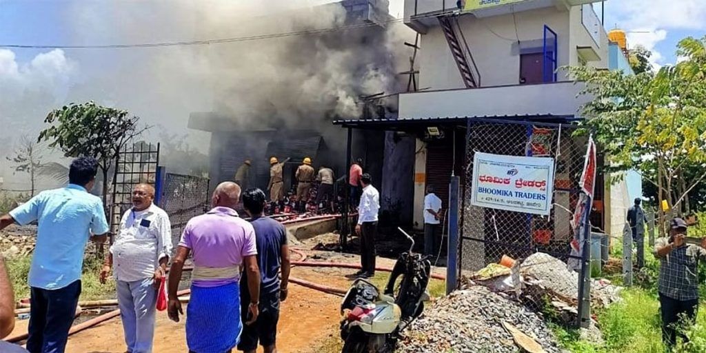 3 people dead after fire breaks out at firecracker warehouse in Karnataka