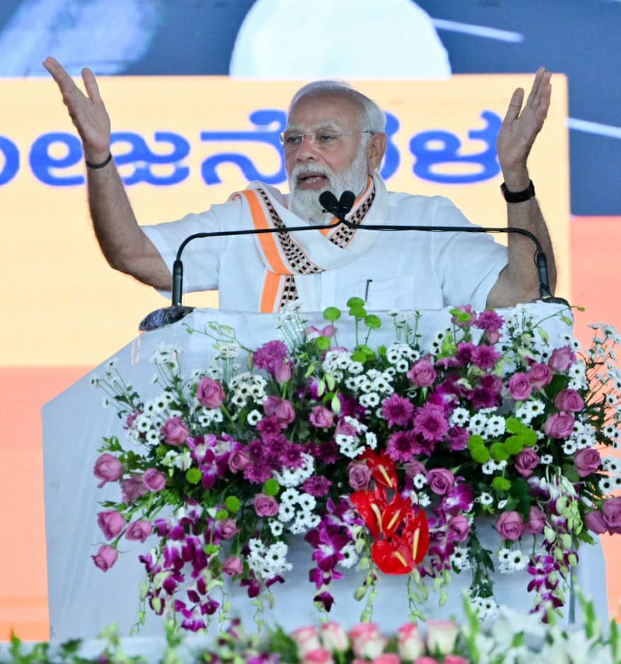 Modi attacks Rahul Gandhi over his remarks on democracy in poll-bound Karnataka