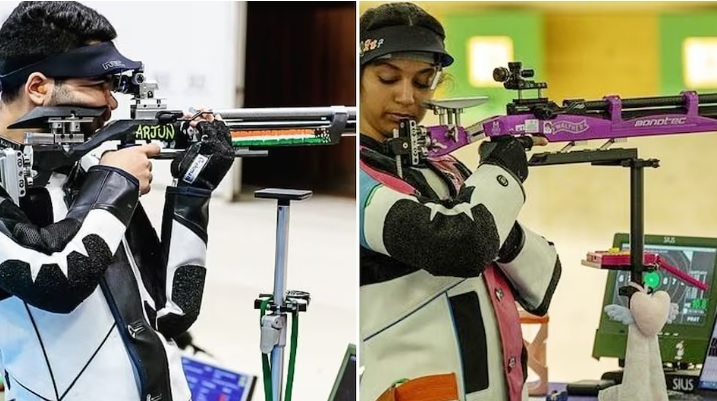 Indian shooters miss out on medal round in 10m air rifle mixed team at Paris Olympics