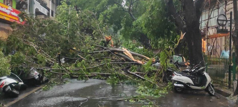 Karnataka: Heavy rains, hailstorms cause severe waterlogging in parts of Bengaluru